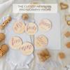 Newborn Baby Milestone Number Monthly Commemorative Card, Double-sided Wooden Monthly Milestone Card Photography Birth Gift