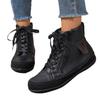 Stylish Adult Women's Solid Color Fashion Boots With Comfortable Flat Sole And Side Zipper