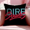 Band D-Dire Straits Cushion Cover Breathable Linen Pillowcase Summer Odorless Eco-Friendly Invisible Zipper Washable