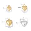 8-19mm Gold/Rhodium Plated CCB Heart Charm Pendant for Necklace Bracelet Earring DIY Jewelry Making