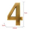 Golden Plastic House Number, Home Address Decor, Outdoor Door Number, Modern Address Number, Road Sign
