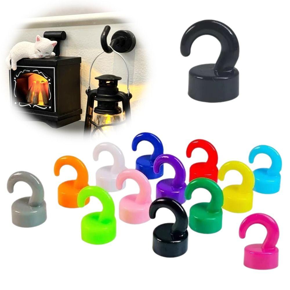 Solid Metal Body Magnetic Hooks Multi-Color Storage Hooks Refrigerator Hanging