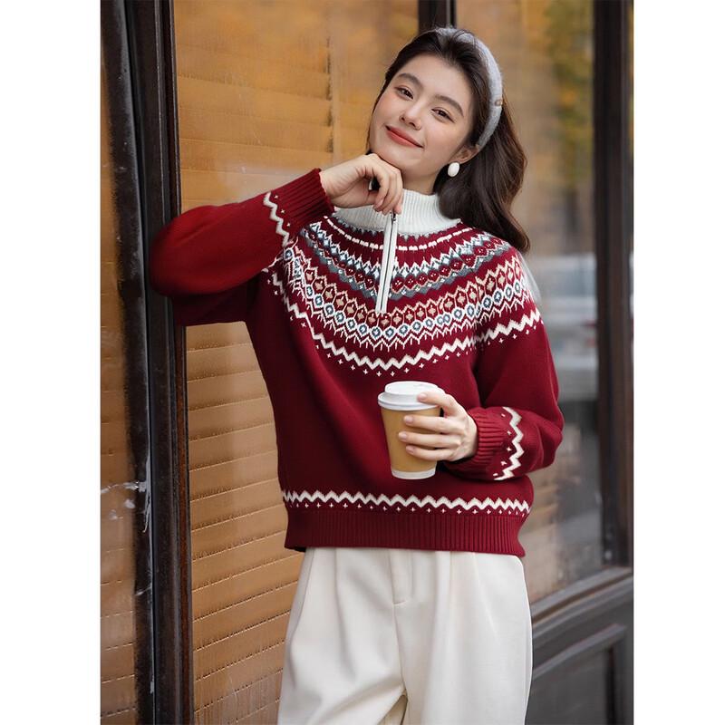 Mokana Women's Stylish Long Sleeve Lambswool Sweater MKNJD3191