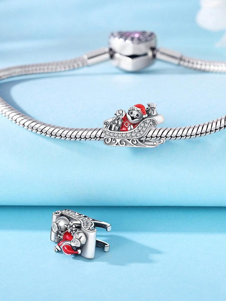 Christmas Snow House Socksbeads Charm Copper Plated Fit Charms Copperoriginal Bracelet For Jewelry Making Diy Charm