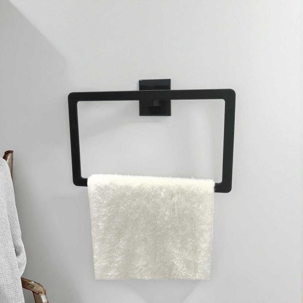 Modern Luxury Hotel Bathroom Accessory Hot Selling Wall Mounted Luxury Towel Ring (as the picture,Stainless Steel)
