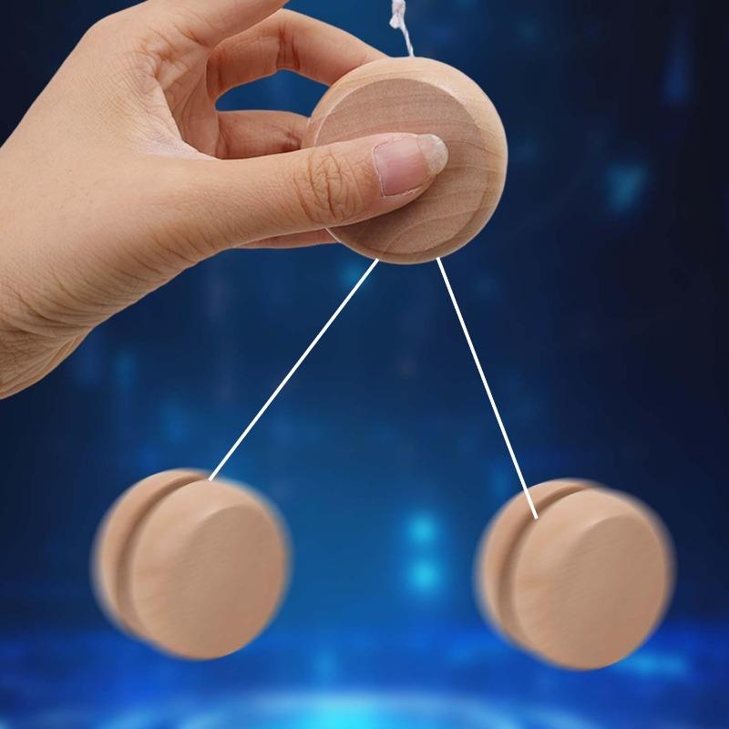 1-10 stuks Houten Jojo Speelgoed Ballen Gewoon Speeltje Buiten Kleine Jojo's Kinderfeest Vroege Educatie
