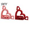 Valentine Day Gift for Couples Heart Photo Stand with Embossed LOVE Letters, 3D Printed Vertical Slot Wedding Sign In Table Decoration Picture Holder,