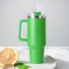 40oz Straw Double-Layer Insulated Cup with Handle Sports Water Bottle Stainless Steel Vacuum Thermal Insulated Mug for Women Men