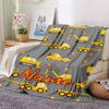 Custom Name excavator Theme Printed Blanket - Perfect for Couch, Bed, Travel & Outdoor Use | Machine Washable, Cozy & Durable.