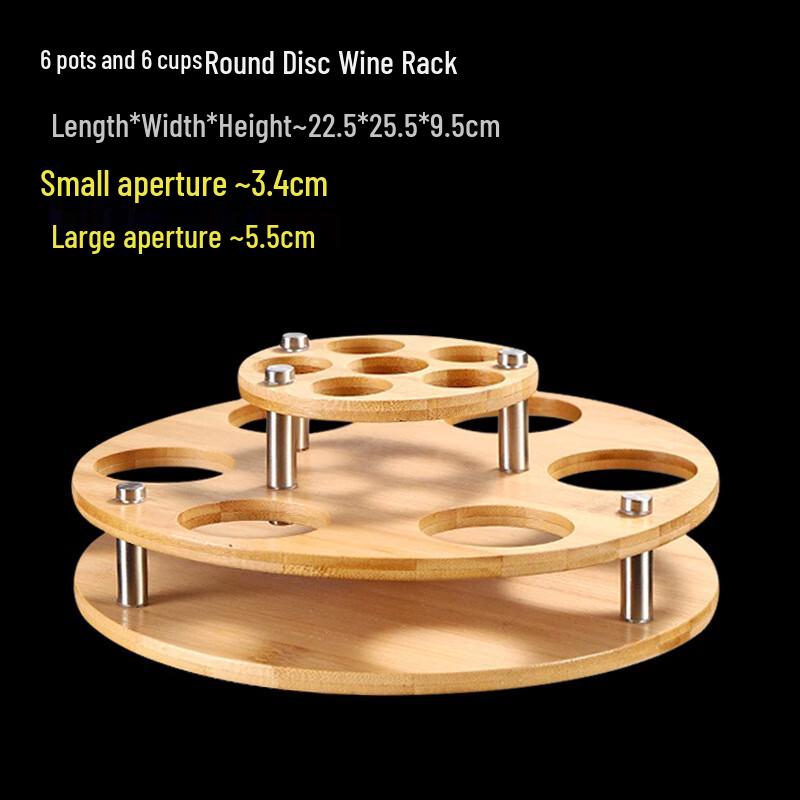 OIMG Gold Foil Baijiu Glass Set with Decanter and Round Rack