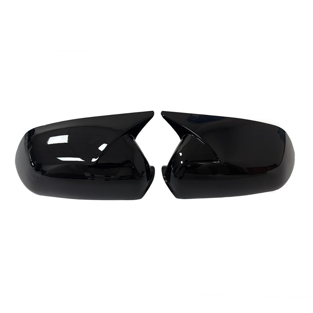 For Volkswagen VW Polo 2005 2006-2009 ABS Car Rearview Side Mirror Cover Wing Cap Exterior Door Housing Trim Adhesive Sticker