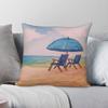 Patti Beach Chairs Square Pillowcase Polyester Linen Velvet Printed Zip Decor Pillow Case Home Cushion Cover X