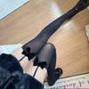 Elastic Thigh High Stockings Lolita Style Knee High Socks Sexy Bowknot Suspender Stockings  Women