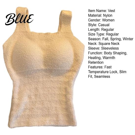 Seamless Chest Pad Vest Winter Women Thermal with Pads German Velve Lining Fast Constant Temperature Base Layer Lock Heating Slim Fit Elastic