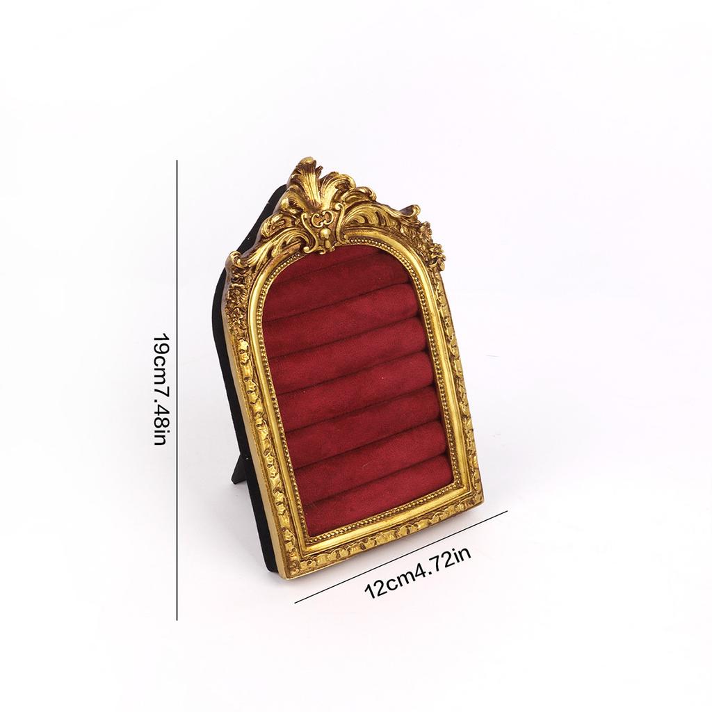 Vintage Jewelry Storage Shelf Velvet Earring Ring Shelves Jewelry Frame Display Shelves Home Decoration Display Cabinet