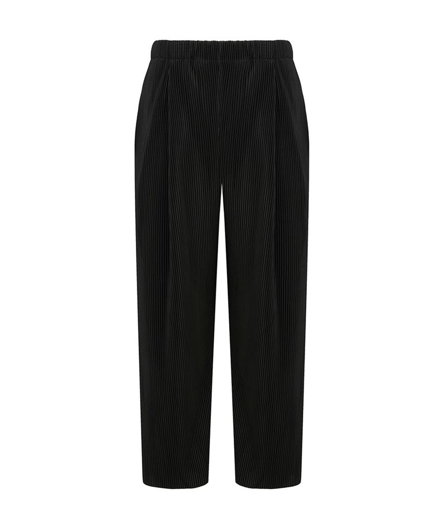 Akebteu Pt11X Pleated Wide Pintuck Pants [Black]