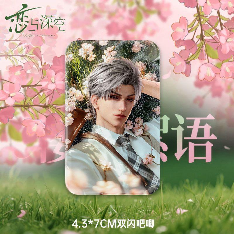 Hot Game Love and Deepspace Xavier Zayne Rafayel Sylus Caleb Cherry Blossom Series Rectangular/Oval Badges Backpack Accessories