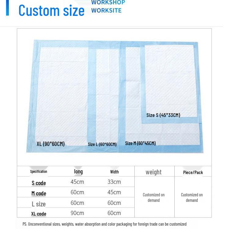 Disposable Pet Training Pee Pads - Urine Protection and Cleaning Supplies