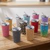 Drinkware 500ml Rhinestone Water Cup Bling Reusable Glitter Coffee Mug with Lid Straw Sparkling Creative Straw Cup Travel