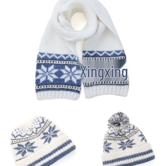 2025 Women's Retro Snowflake Wool Knitted Hat with Fleece-Lined Ear Protection