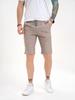 Dark Beige Textured ISSA Plus Cotton Shorts