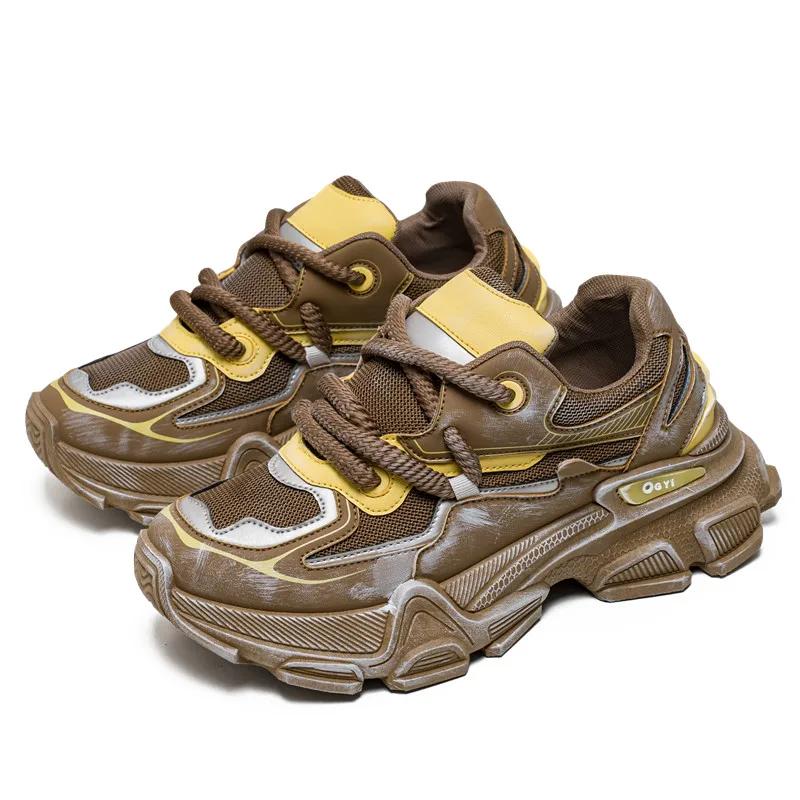 New Classic and Popular Color Blocked Men's Sports Shoes, Fashionable and Versatile Outdoor Mesh Breathable Casual Men's Shoes