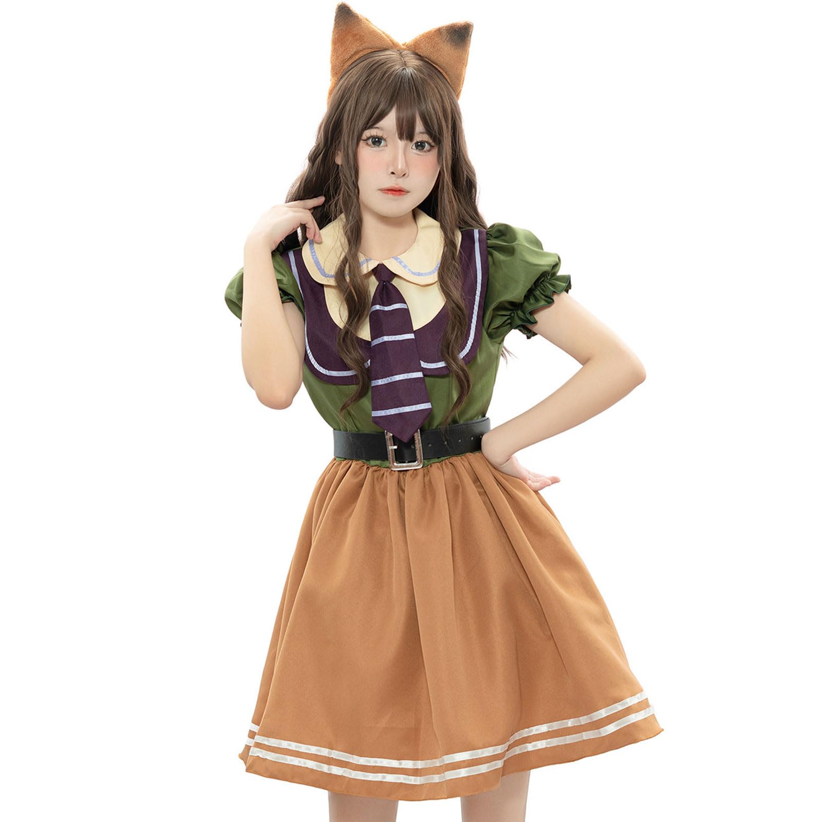 

DECEED Хэллоуин Джуди и Ник Милый Кролик Полицейский Мошенник Стиль Лолиты для Зверополиса Полицейский Набор Размер Контактных Линз Косплей, Костюм, Женщины, Косплей,