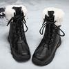 High-top Cotton Boots, Winter Outdoor Snow Boots, Women's Piled Thickened Warm Large-size Waterproof Casual Sports Cotton Shoes