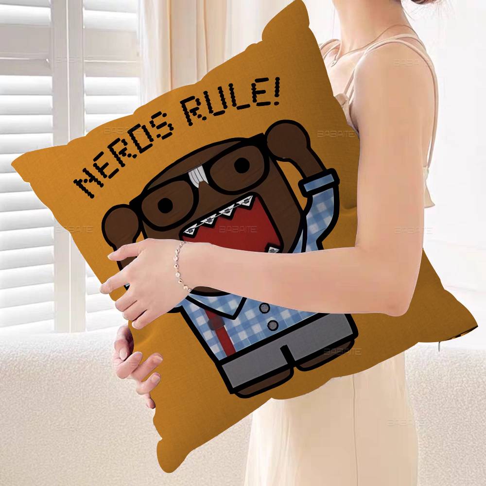 Cute Domo Kun Personalized Pillow Dust Cover Bedroom Kids Party Decoration Pillowcase Birthday Children Gift