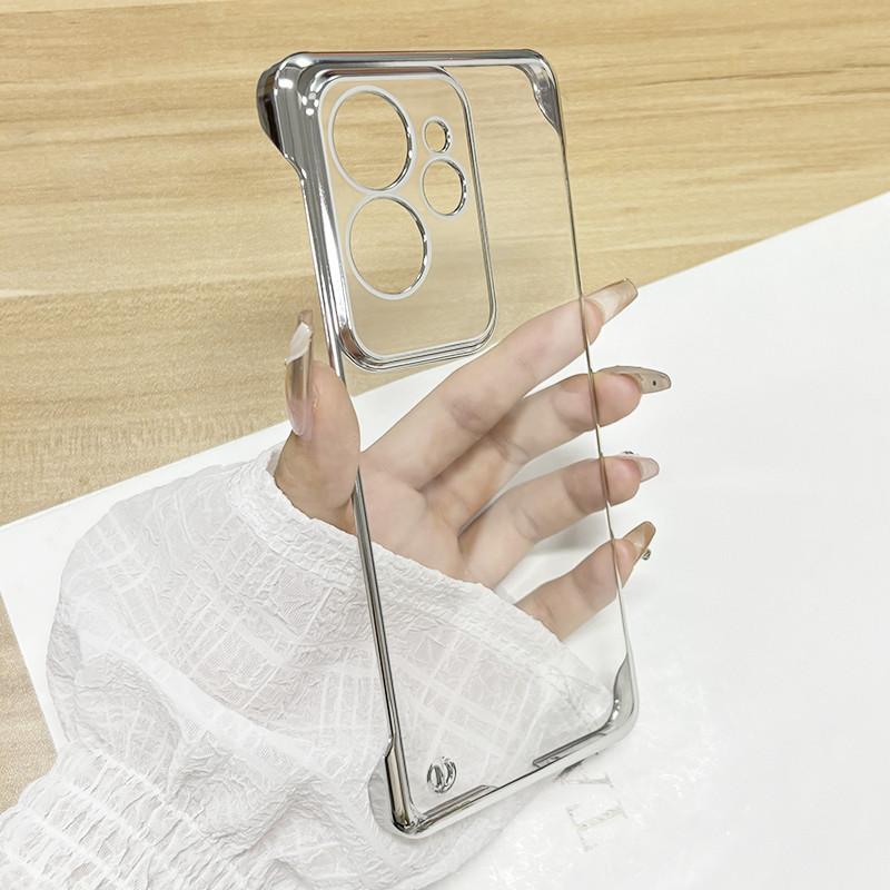 Luxury Plating Frameless Transparent Phone Case For Realme Neo7 GT7 6 5 2 Pro GT Neo 6 5 SE GT Neo 3 2 Shockproof Bumper Hard Back Protector Cover