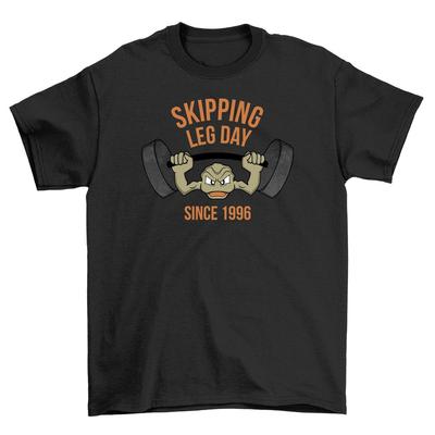 Skip Leg Day Geo T-shirt: Push for the Brawn, Skip the Legs! Funny T-shirt Remin
