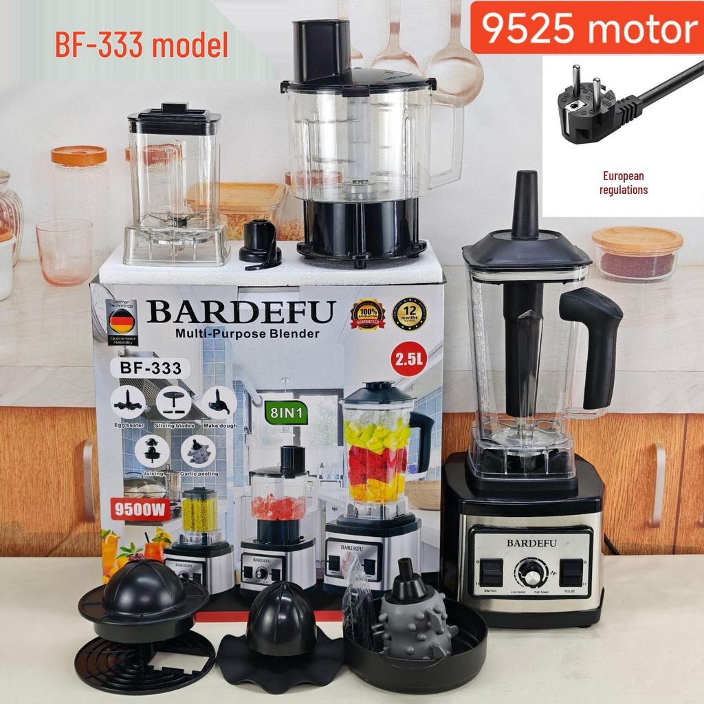 4L 8-in-1 Blender: Large-Capacity Stainless Steel Juicer & Meat Grinder