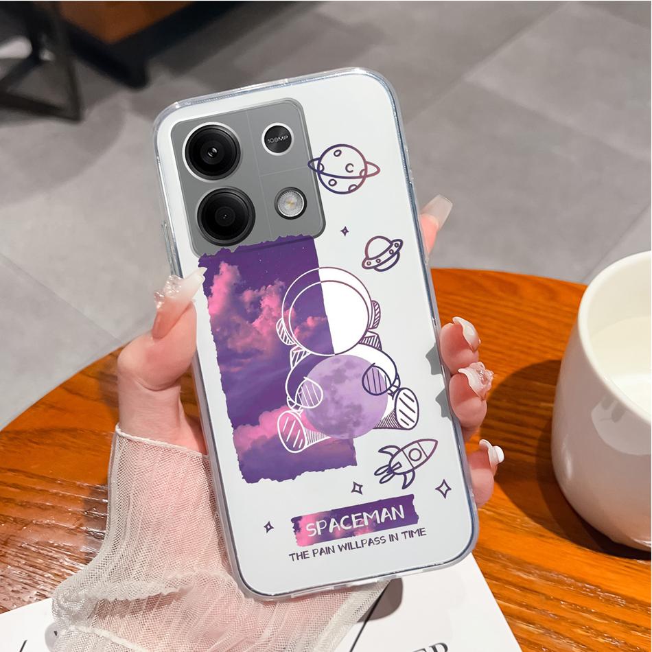 For Redmi Note 13 Pro Plus Phone Case Creative Fun Soft Slim Silicone Transparent Anti Drop Back Cover For Redmi Note13 13Pro+