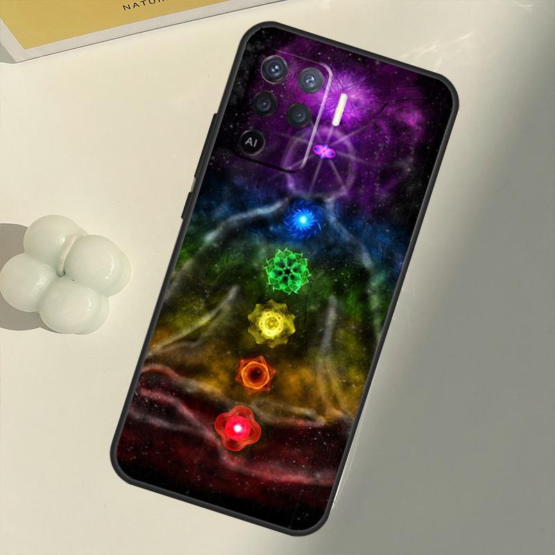 Mandala Chakra Insist Yoga Case For OPPO A15 A74 A54 A94 A52 A72 A31 A53 A53S A5 A9 2020 A3S A5S A83 A91 A93 Cover