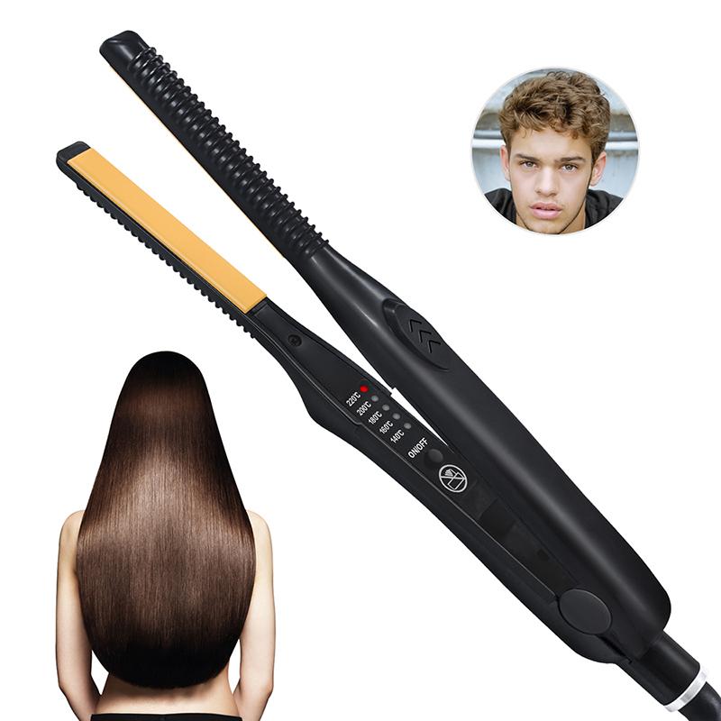 Portable Home Use Flat Iron 2 in 1 Mini Hair Straightener Pencil Adjustable Tools Hair Straightener