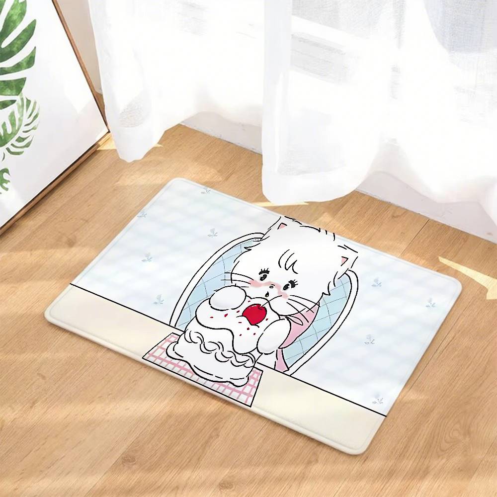 M-Mikkos-Cat Entry Door Floor Mat Festive Decorations Carpet Bathroom Anti-slip Mat Entrance Doormat