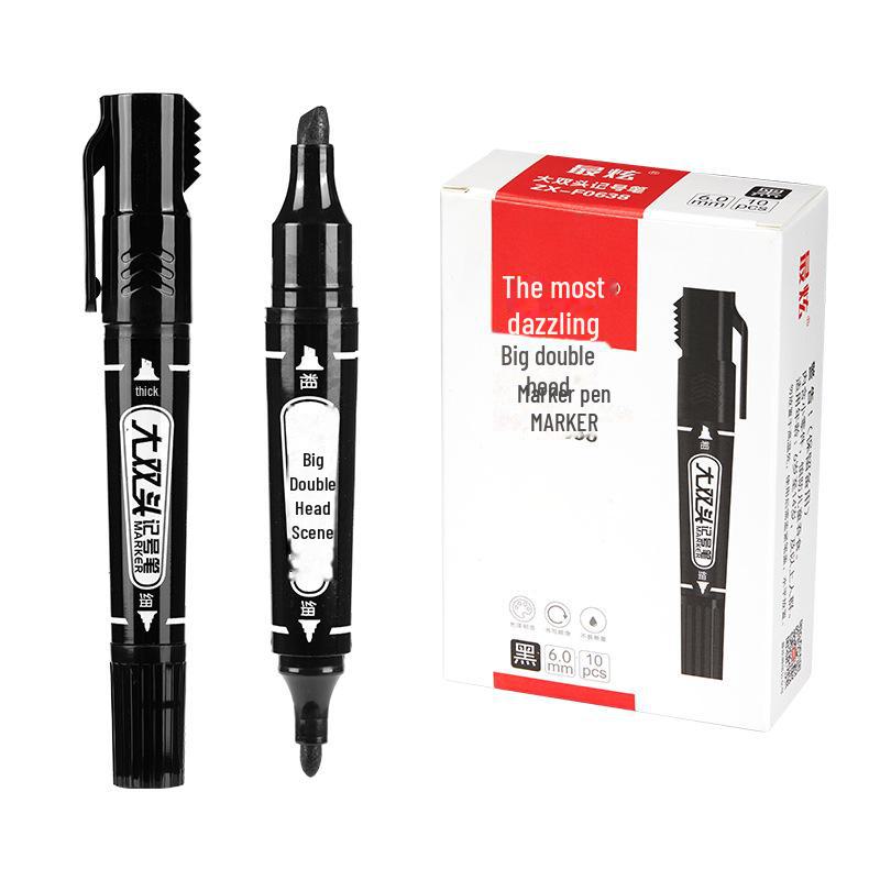 

Большой двухсторонний маркер - черный, красный, синий, быстросохнущий, водостойкий, нестираемый, большой емкости, с крючковой леской.