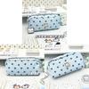Starry Dot Cat Pencil Case With Fabric Material For Students And Girls
