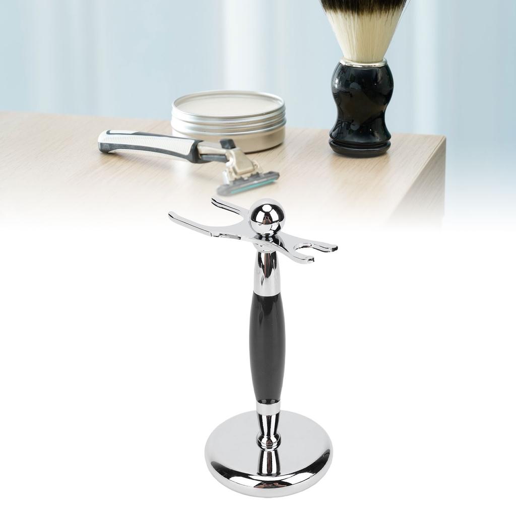 Shaving Brush Stand Extra Wide Openings Double Sided Shaving Holder for Men with Metal Base