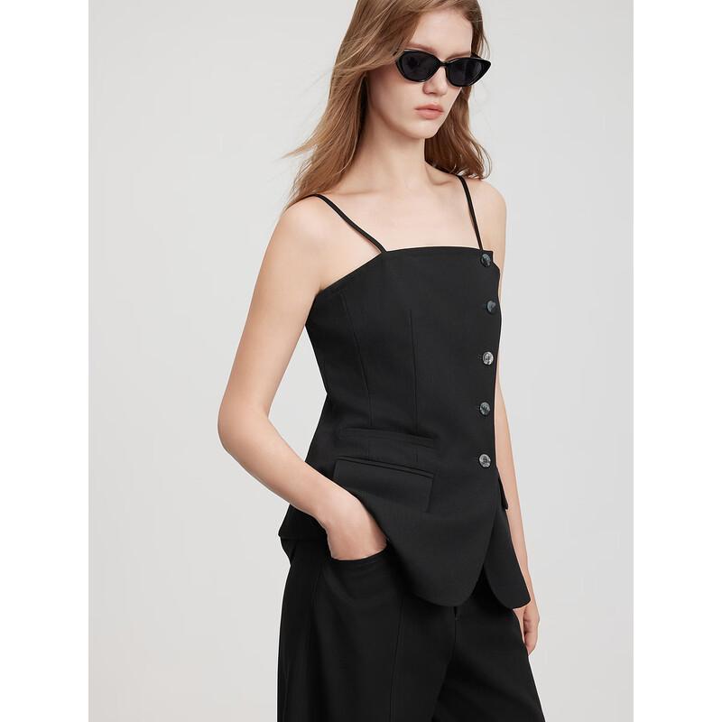 ELLE Women's Slim Fit French Style Vest