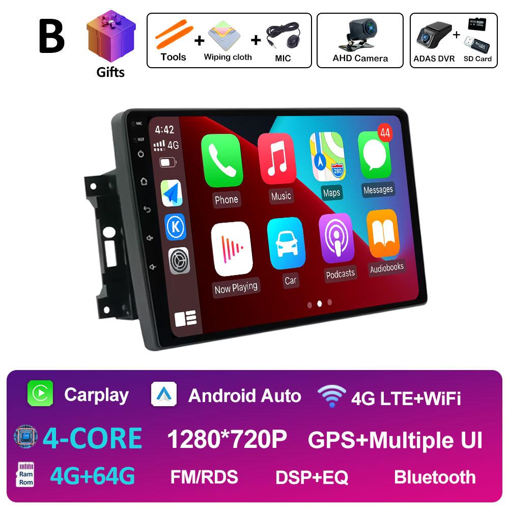 For Jeep Wrangler 3 JK 2007 2008 2009 2010 - 2018 Android 14 Wireless Carplay GPS Navigation Bluetooth Smart System Accessories