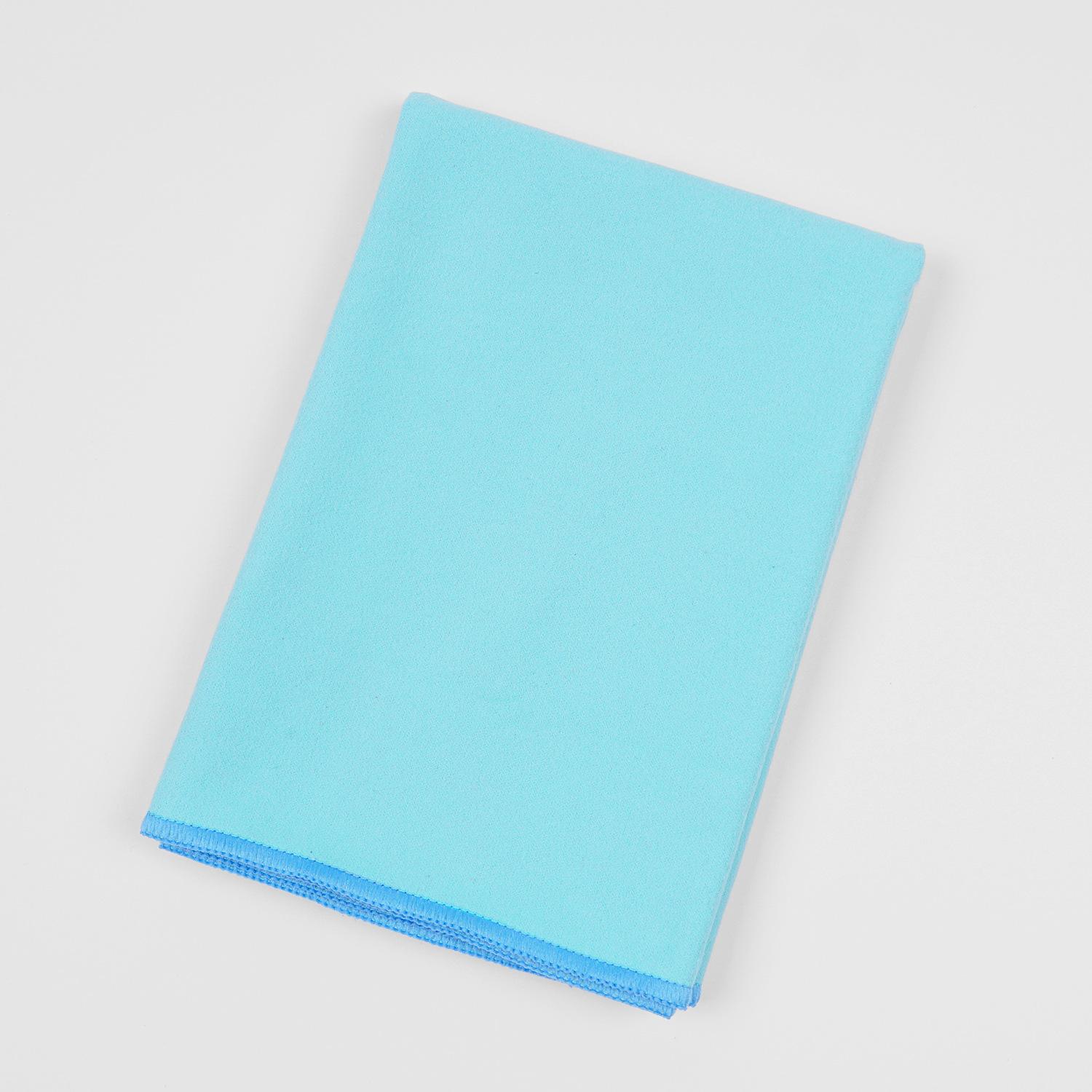 

Спортивное быстросохнущее карманное полотенце из микрофибры, портативное сверхлегкое впитывающее большое полотенце для бассейна, тренажерного зала, фитнеса, йоги, пляжа 76*152cm светло-синий