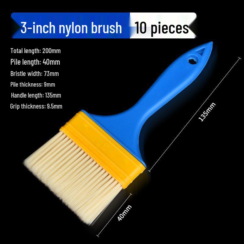 Nylon Bristle Brush for Painting, Coating, Glue, and Industrial Cleaning