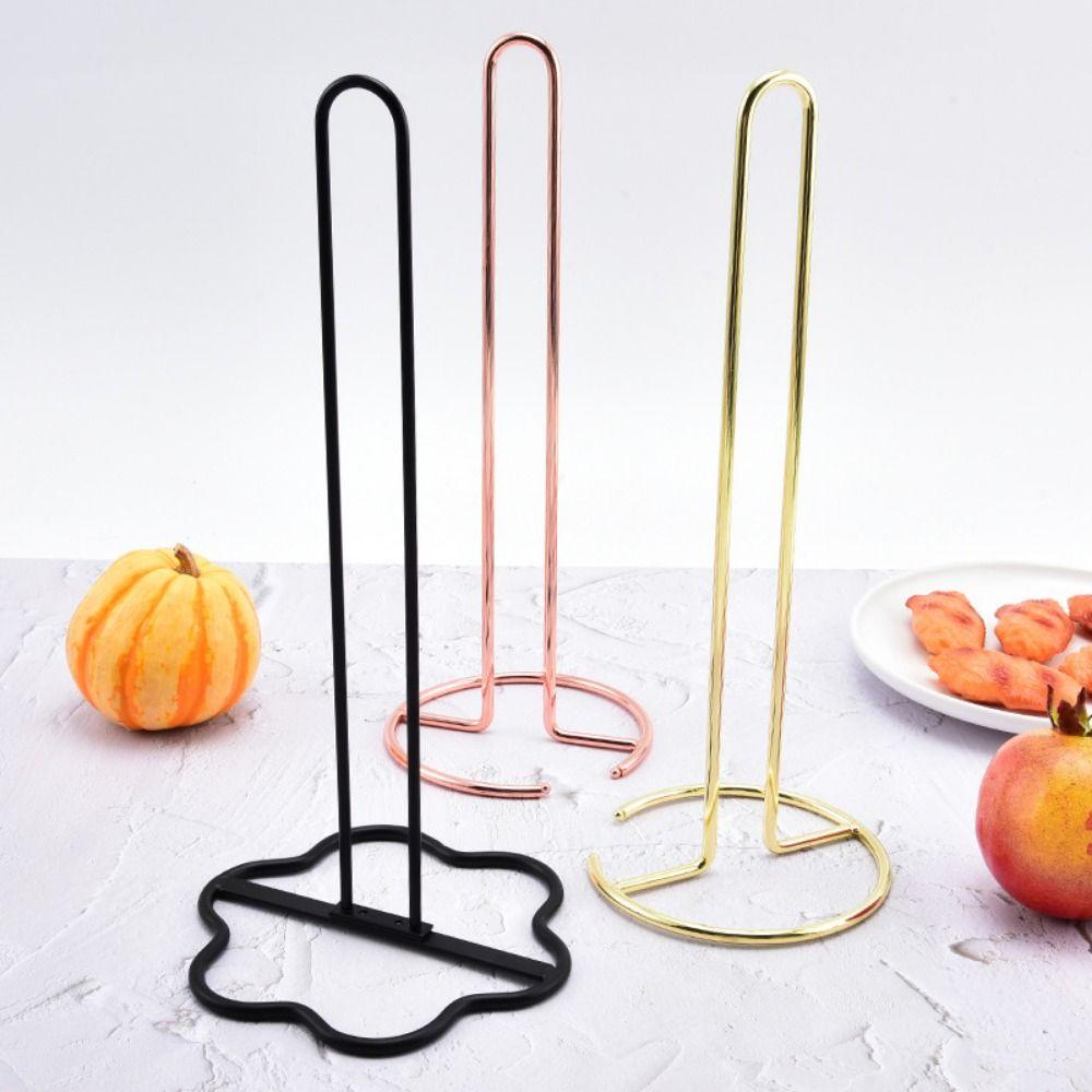 Vertical Roll Paper Towel Holder Iron Paper Towel Stand Vertical Napkins Rack  Table Decor
