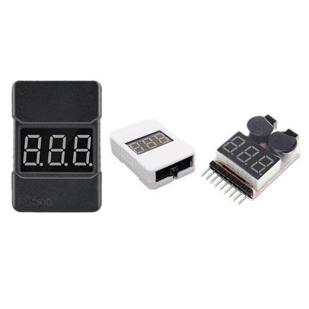 1-8S Battery Indicator with Low Voltage Alarm XB100 - Dual Function Electric Display & Buzzer