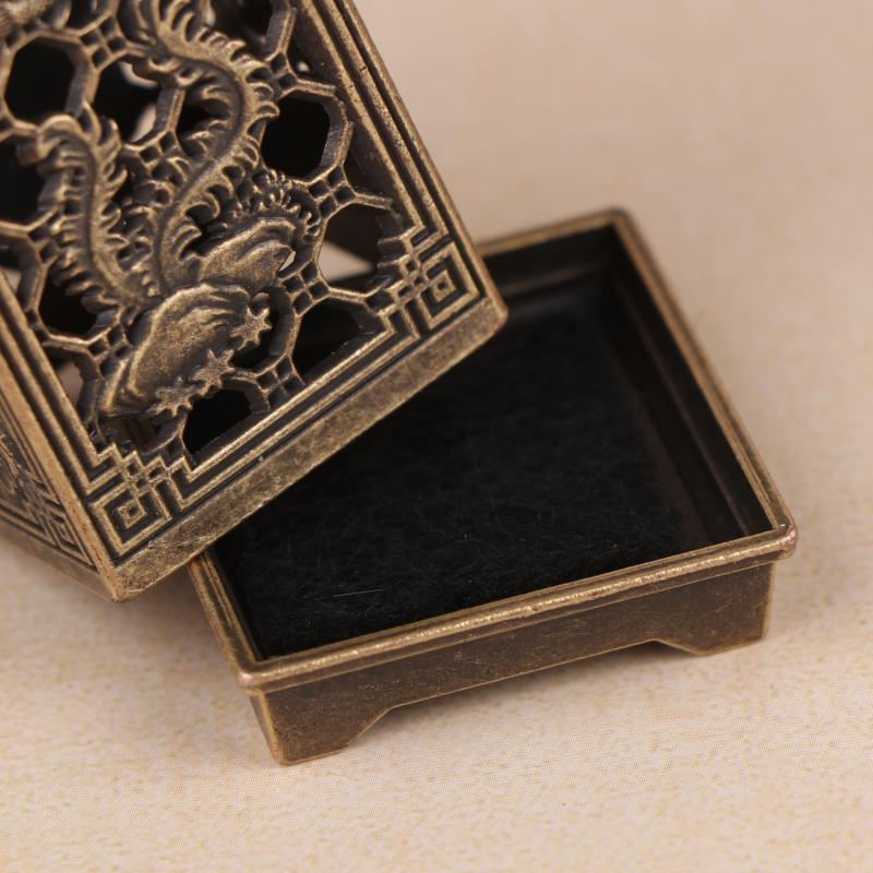 1 Piece Indoor Aromatherapy Home Ornament Square Vertical Incense Burner Small Xiangyun Alloy Incense Holder