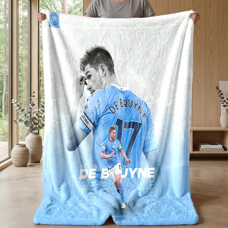 Kevin De Bruyne Theme blanket Soft Flannel Blanket Plush Throw Blanket Cozy Sofa Bed Blanket for Home Decor