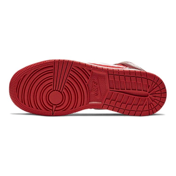 (GS) Air Jordan 1 Mid SE 'Red Quilted' Kids' AV5174-600