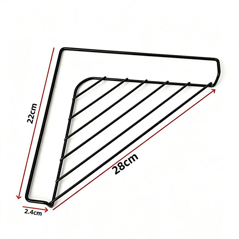 Triangle Stainless Steel Sink Drain Rack Load Bearing Large Capacity Drainable Kitchen Caddy for Sink Corner Organization