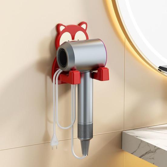 Hårtorkförvaringsställ Starkt Självhäftande Baksida Väggmonterad Badrumshylla Vattentät Halkfri Design Tandborstställ